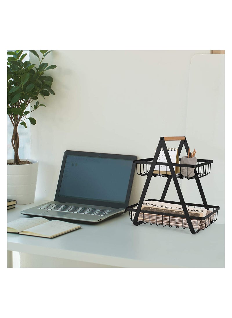 Eworld - Kitchen Countertop Display Stand, 2-Tier Rack for Fruits and Vegetables Storage - Image 1