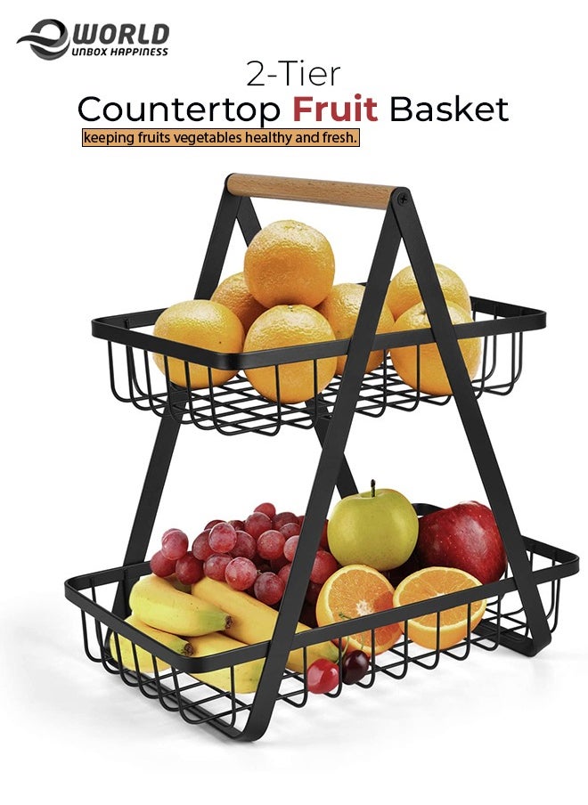 Eworld - Kitchen Countertop Display Stand, 2-Tier Rack for Fruits and Vegetables Storage - Image 1