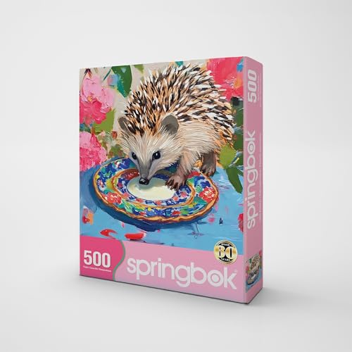 Springbok Little Explorer 500 Piece Jigsaw Puzzle for Adults and Family Cute Hedgehog Unique Cut Pieces - Image 5