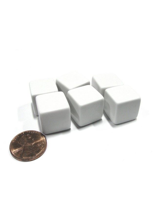 Koplow Games Set Of 6 D6 16Mm Blank Opaque Dice With Customizable Stickers Solid White - Image 3