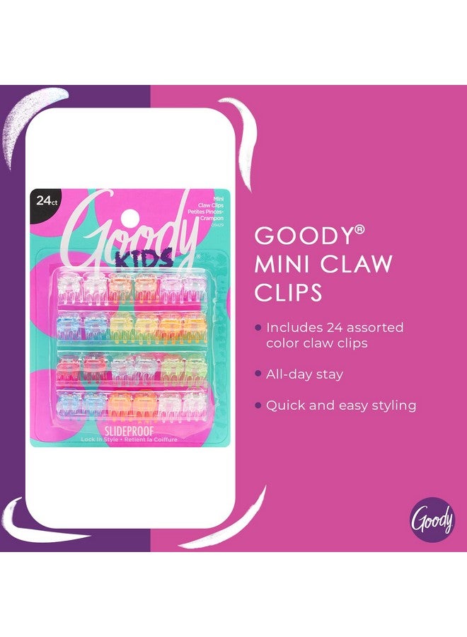 Goody Classics Mini Claw Clips - 2 Count (Pack of 1), Assorted Colors - Great for Easily Pulling Up Your Hair - Pain-Free Hair Accessories for Women, Men, Boys and Girls - Image 2