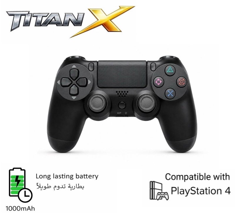 TITAN X Wireless Controller for PlayStation 4 – Dual Vibration – Bluetooth – Rechargeable Battery - Image 1