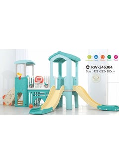 Rainbow Toys Baby plastic playhouses children Outdoor and Indoor Playground For Backyard, Playground houses For Backyard, Kids climber with a sliding board, kids��� slide, tunnel, climbing wall  - Image 3