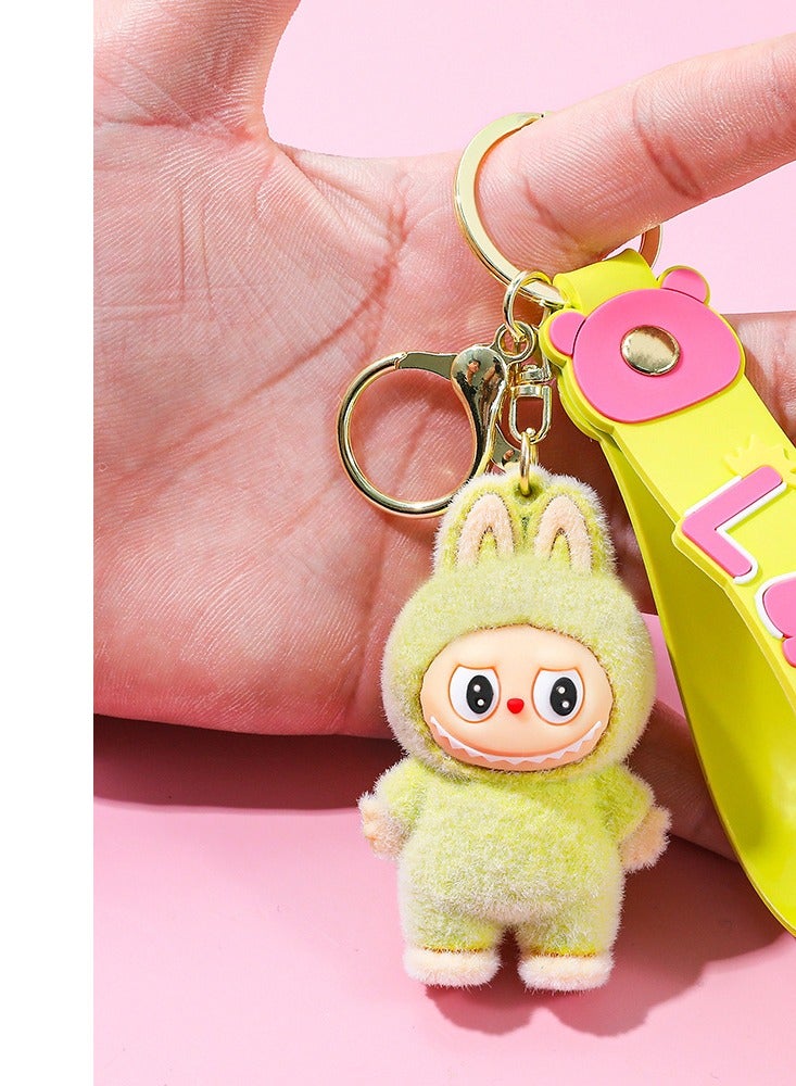 Aramu Aramu labubu Key chains, cartoon bucktoothed dolls, schoolbags, pendants, car key chains, small gifts - Image 1