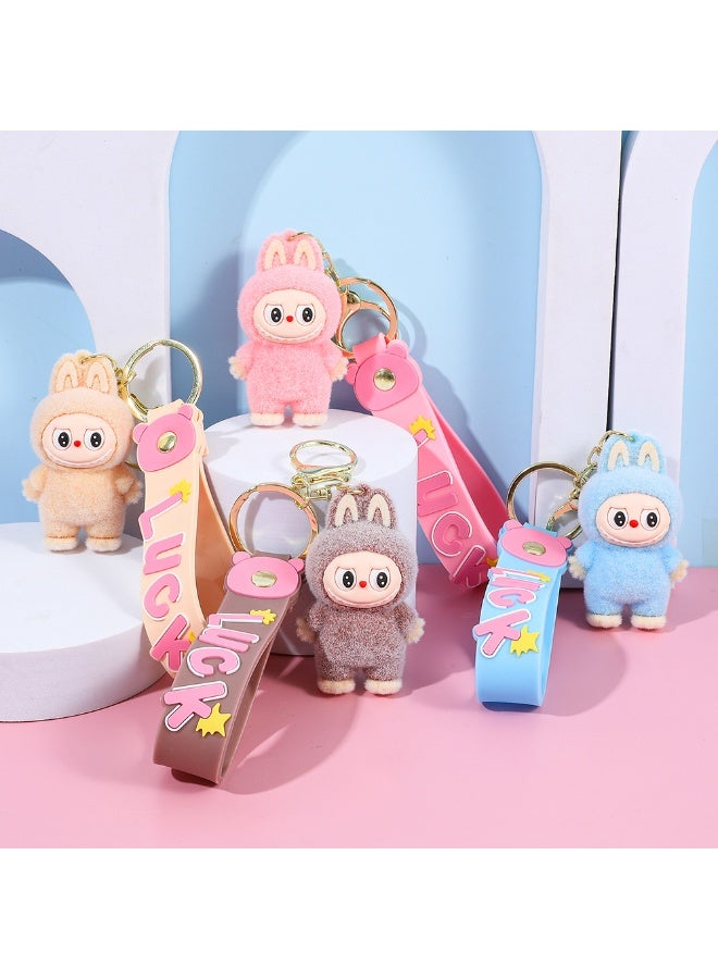 Aramu Aramu labubu Key chains, cartoon bucktoothed dolls, schoolbags, pendants, car key chains, small gifts - Image 2