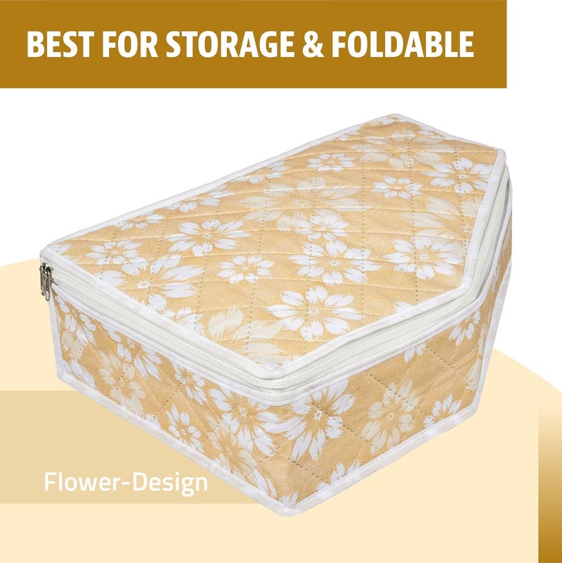 Kuber Industries Kuber Industries Pack of 2 Blouse Cover Side Visible Window Bag Waterproof Blouse Bag Flower Quilted Storage Bag Wardrobe Clothes Organizer Blouse Protector Bag Multi  - Image 5