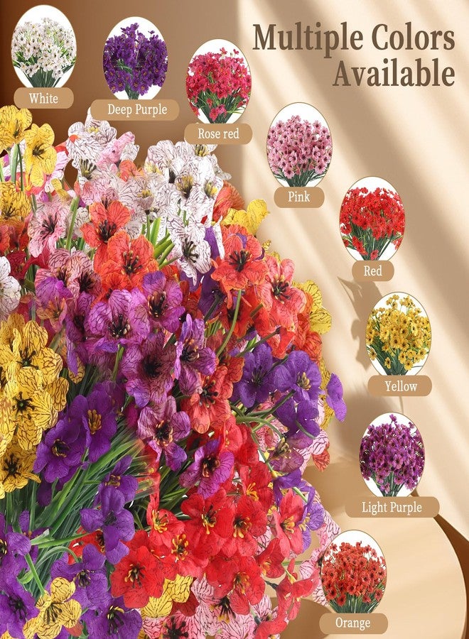 ColoPlay 24 Purple Bundles Artificial Flowers for Outdoors/Indoors Fake Flowers Plants for Indoor Outside Garden Porch Window Box Home Wedding Farmhouse - Image 3