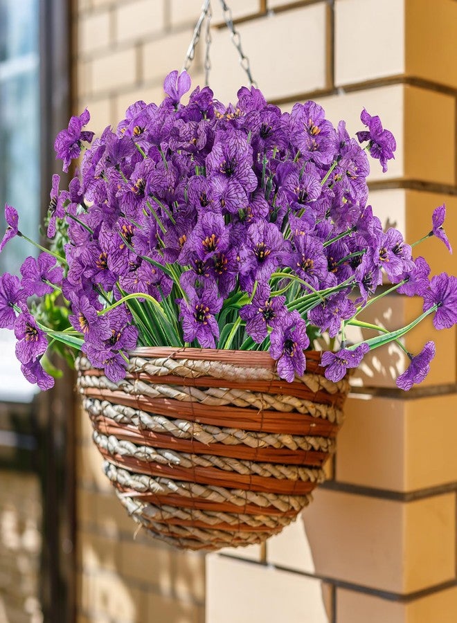 ColoPlay 24 Purple Bundles Artificial Flowers for Outdoors/Indoors Fake Flowers Plants for Indoor Outside Garden Porch Window Box Home Wedding Farmhouse - Image 4