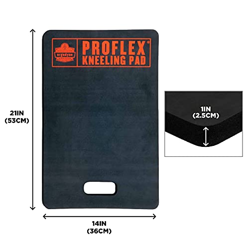 Ergodyne ProFlex 380 Kneeling Pad, Foam Knee Cushion, Water Resistant Kneeling Mat, 14" x 21" x 1, Black - Image 3