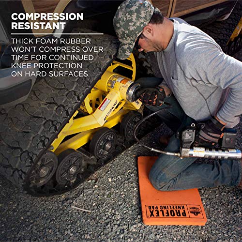 Ergodyne ProFlex 380 Kneeling Pad, Foam Knee Cushion, Water Resistant Kneeling Mat, 14" x 21" x 1, Black - Image 2