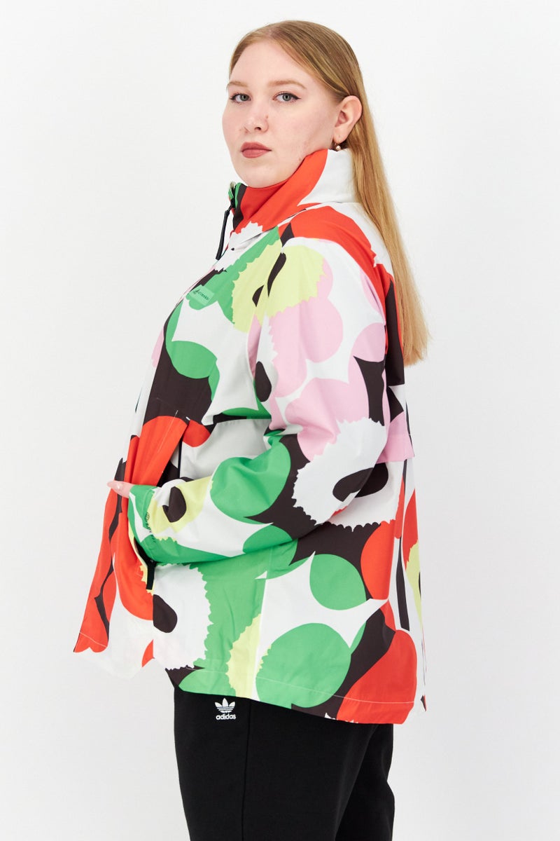 Adidas Women Plus Size Allover Print Outdoor Jacket, Multicolor - Image 2