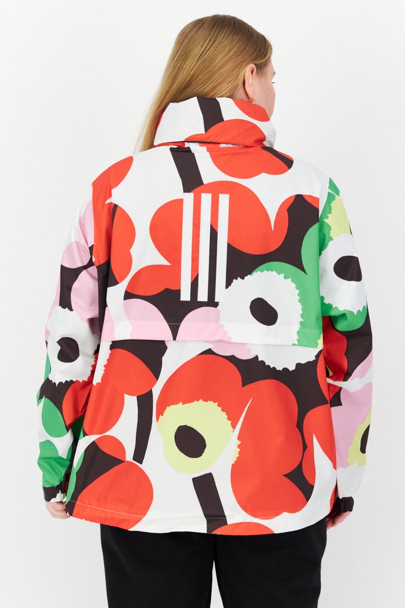 Adidas Women Plus Size Allover Print Outdoor Jacket, Multicolor - Image 3