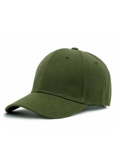 Generic ‏A sporty baseball cap, a sports cap, a casual cap, a hip-hop cap, a Olive Green cap suitable for running and outdoor activities. A unisex cap with an attractive adjustable design, Olive Green color.  - Image 1
