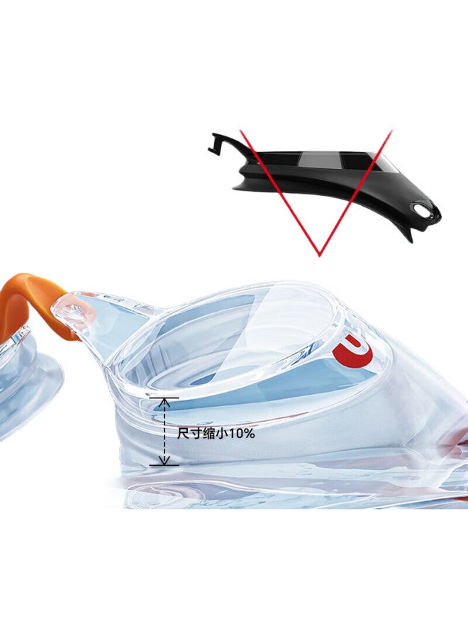 Swans Swimming Goggles, Imported From Japan, Waterproof And Anti-Fog, High-Definition Professional Racing Clear Lens Diving Swimming Glasses For Men And Women, Black And Red - Image 3