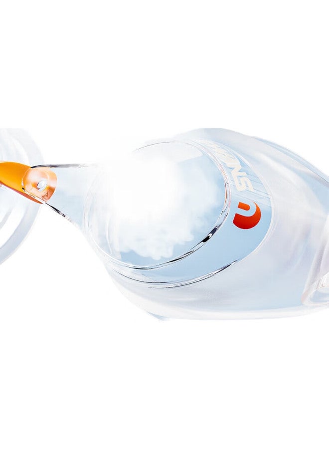 Swans Swimming Goggles, Imported From Japan, Waterproof And Anti-Fog, High-Definition Professional Racing Clear Lens Diving Swimming Glasses For Men And Women, Black And Red - Image 1