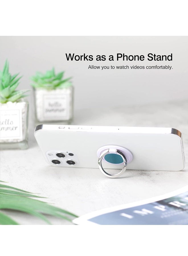2 Pack Round Sparkling Cell Phone Ring Holder Stand,360 Degree Rotation and 180 Degree Adjustable Finger Ring Kickstand - Image 4