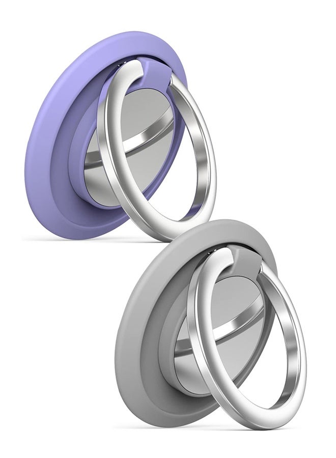 2 Pack Round Sparkling Cell Phone Ring Holder Stand,360 Degree Rotation and 180 Degree Adjustable Finger Ring Kickstand - Image 1