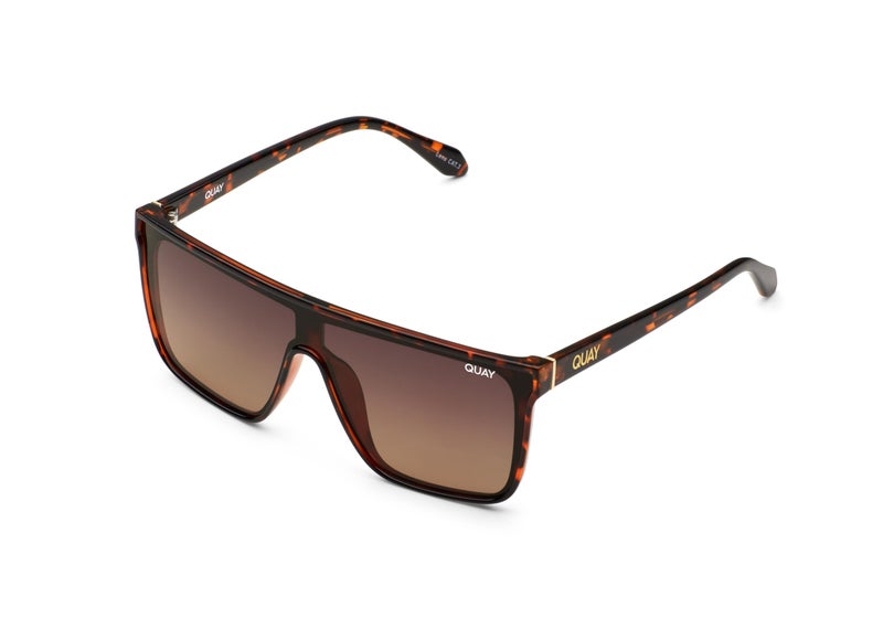 Quay - Sunglasses for Men & Women, Polarized Shield Lenses with UV Protection, Oversized Sunglasses (Nightfall Extra Large, Tortoise Gold) - Image 2