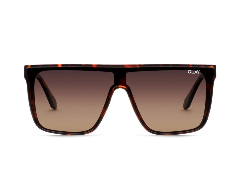 Quay - Sunglasses for Men & Women, Polarized Shield Lenses with UV Protection, Oversized Sunglasses (Nightfall Extra Large, Tortoise Gold) - Image 1