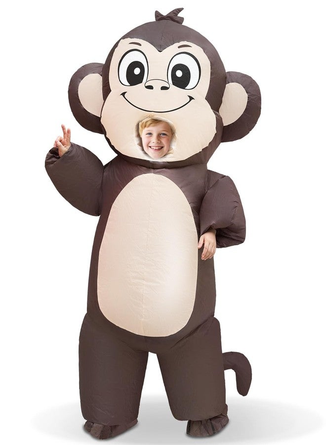Camlinbo Halloween Inflatable Monkey Costume for Kids, Full Body Blow Up Costume for Halloween Inflatables Boys Girls Party Cosplay - Image 1