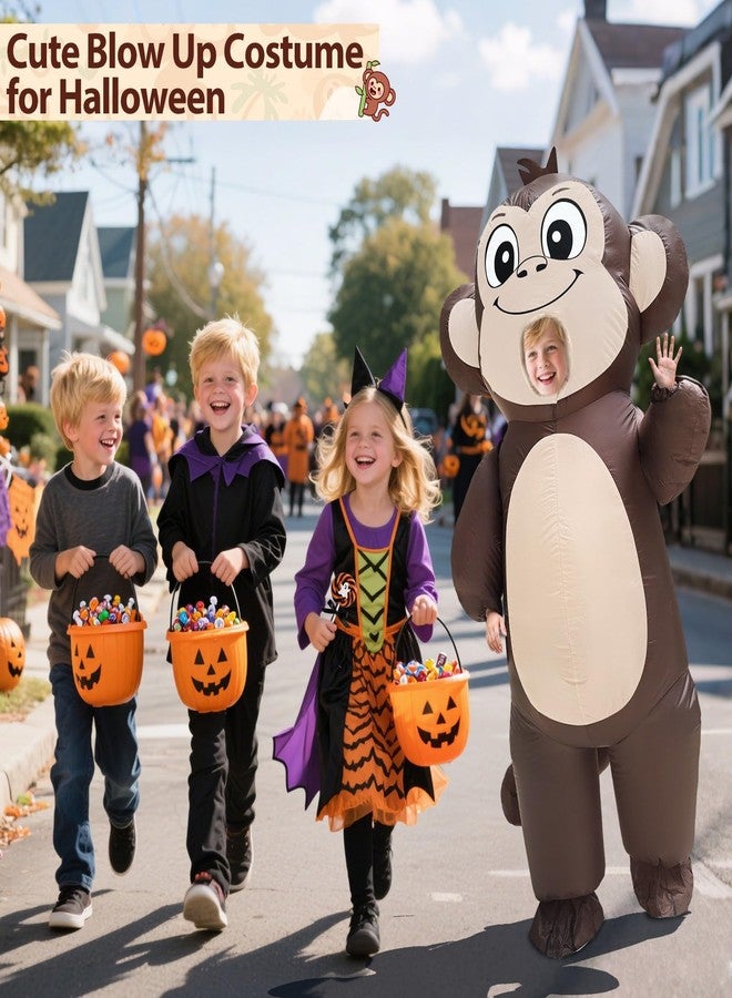 Camlinbo Halloween Inflatable Monkey Costume for Kids, Full Body Blow Up Costume for Halloween Inflatables Boys Girls Party Cosplay - Image 5