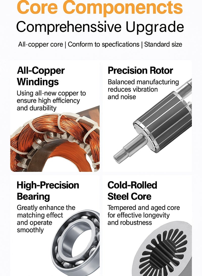 SUNRISE 3HP Water Pump for Irrigation and Drainage 2200W Centrifugal Electric Pump with 3 Inch Inlet, Brass Impeller, IP44 Rated Motor for Industrial Use - Image 2