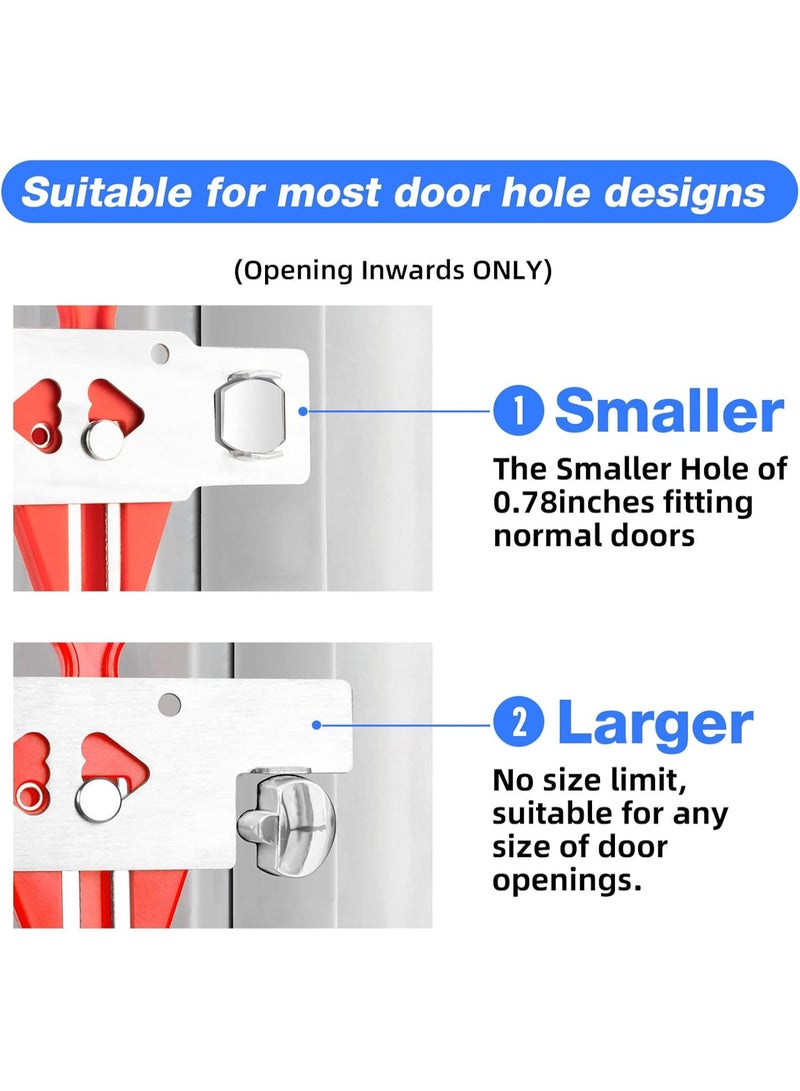 Bukela Portable Travel Door Lock, No Drilling Required, Quick Installation, Lightweight and Portable, Perfect for Hotel Rooms, Apartments, Ideal Gift for Travelers, Women, Renters(1 Red) - Image 4