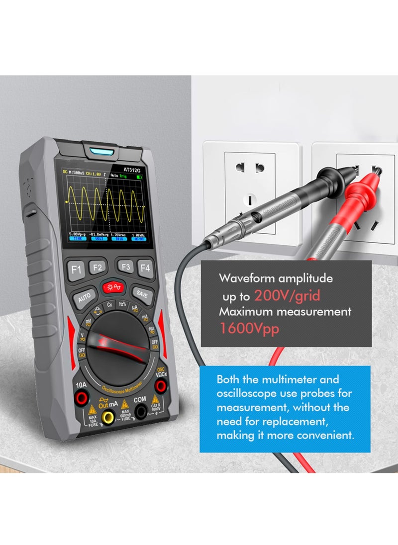 Generic AT312G 3 in 1 Oscilloscope Digital Scope Multimeter with 12MHz Bandwidth 50MSa/s Sampling Rate Built-in Generator Multiple Multimeter Tester Function  - Image 4