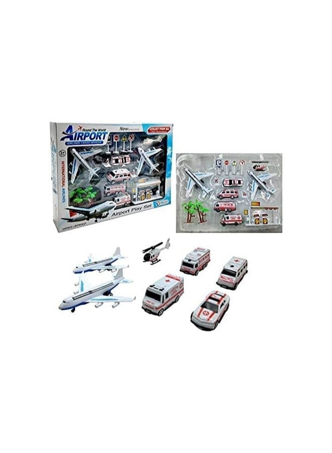 Toy Box Airport Play Set Pull Back Plane - Image 2