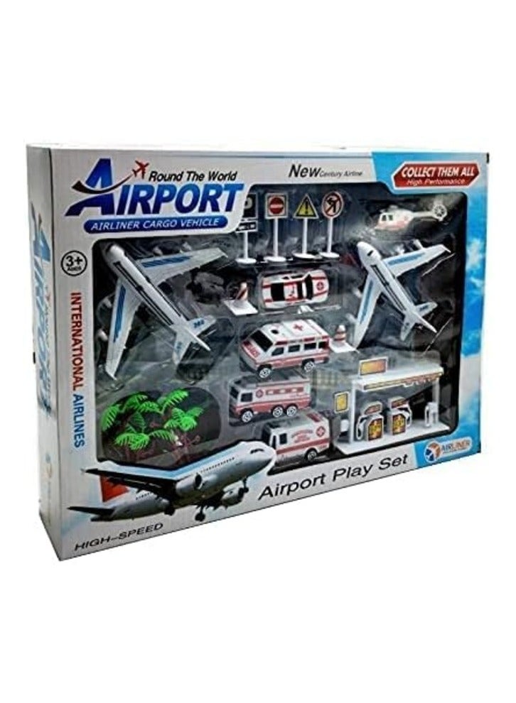 Toy Box Airport Play Set Pull Back Plane - Image 5