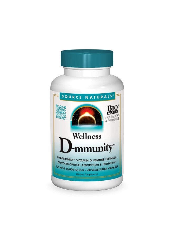 Source Naturals Wellness Dmmunity Vitamin D 60 Vegetarian Capsules  - Image 1