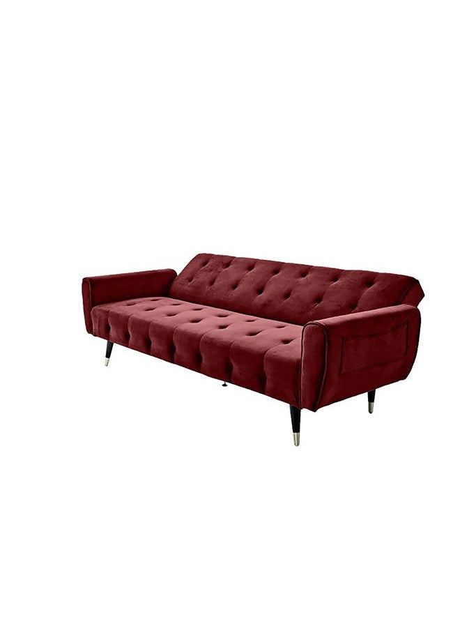 إن - هاوس مونتلا | أريكه سرير 2 في 1 من الكتان 36x179x106 cm- برغندي  - Image 3