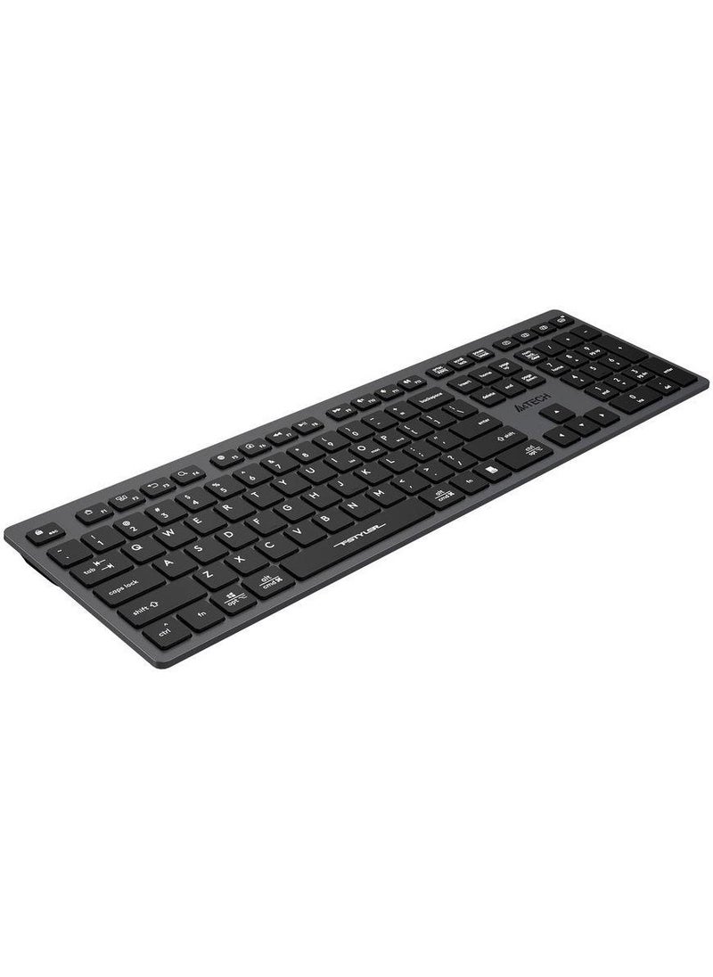 A4TECH A4 Tech Fstyler FBX50C Gray Bluetooth+2.4G Nano Fn Rechargeable Multimedia Keyboard  - Image 3