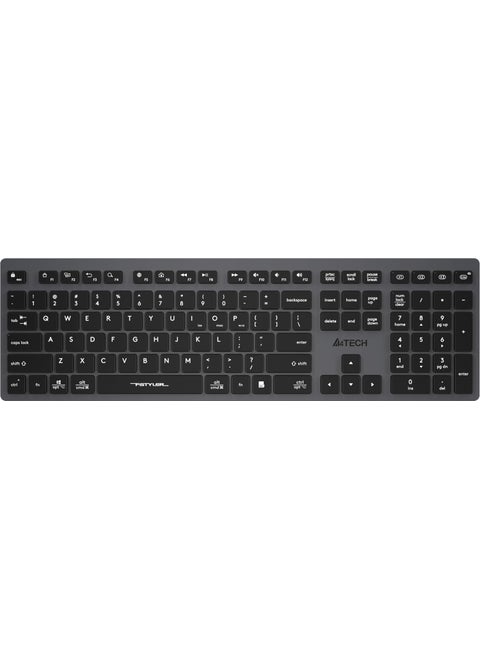A4 Tech Fstyler FBX50C Gray Bluetooth+2.4G Nano Fn Rechargeable Multimedia Keyboard