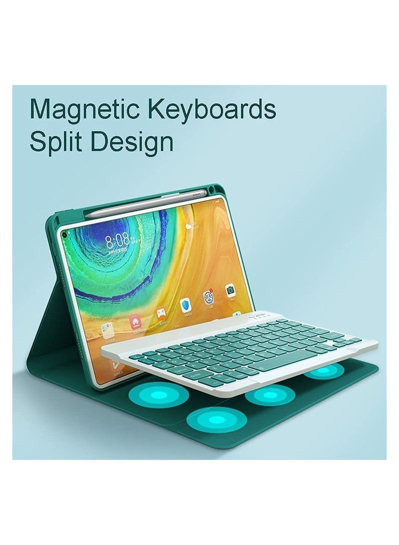 Arabic and English Keyboard Case with Mouse Compatible with Xiaomi Mi Pad 5 pro Pad 5 Detachable Keyboard Built in Pencil Holder Premium Slim Folio Stand Cover - Image 3