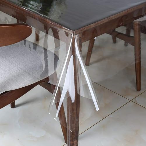 Wings Star Premium 6 Seater Transparent Thick Table Cover, Durable and Waterproof, 2 Years Guarantee (wl, 54x78 inch- 6 Seater) - Image 1