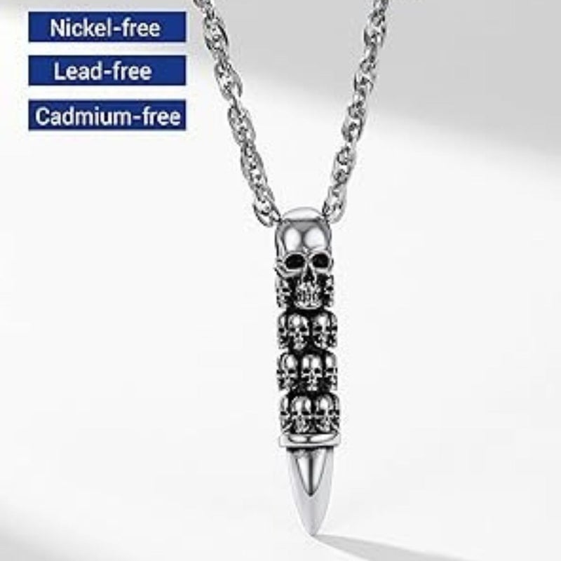 ringzinnie Silver Plated Pendant Necklace for Boys/Men - Stainless Steel Chain for Fashion & Gift - Image 5