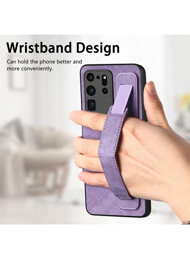 S-TOP Case For Samsung Galaxy S20 Ultra 5G Retro Wristband Holder Leather Back Phone Case - Image 3