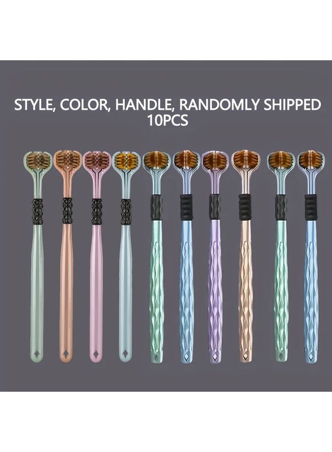 2pcs Ergonomic Full Coverage Three Sided Toothbrush With Soft Volcano Bristles For Braces And Dentures - Image 4