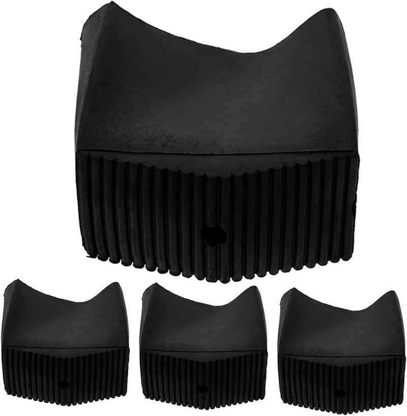 4Pcs Non Slip Rubber Ladder Feet Covers Skid Floor Protection Pads Easy to Replace - Image 1
