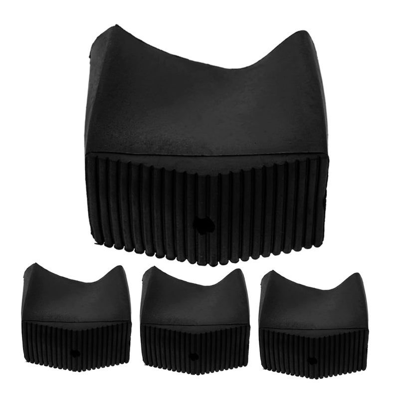 4Pcs Non Slip Rubber Ladder Feet Covers Skid Floor Protection Pads Easy to Replace - Image 2