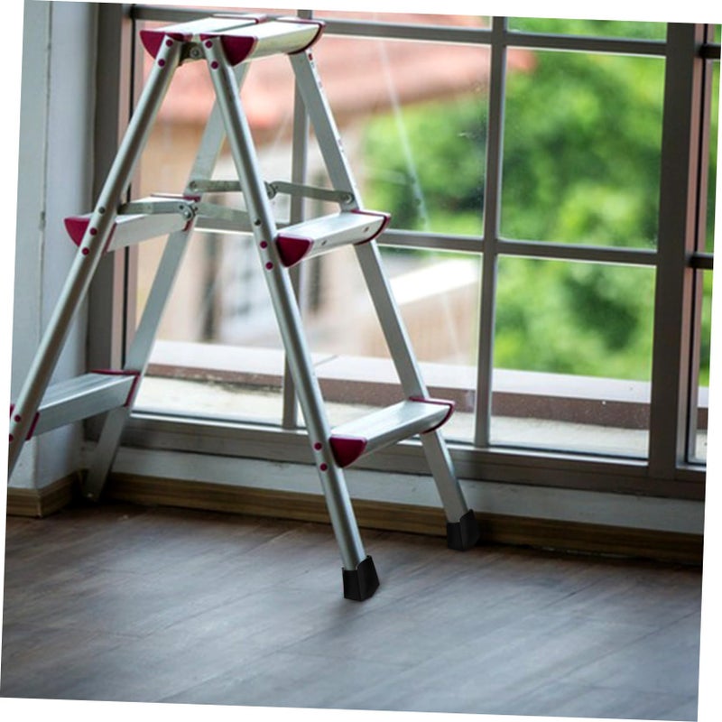 4Pcs Non Slip Rubber Ladder Feet Covers Skid Floor Protection Pads Easy to Replace - Image 4