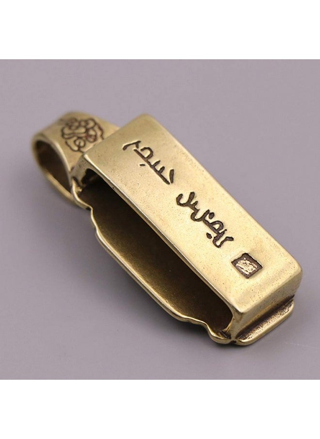 Run  - Pack Of 1 Retro Brass Waist Belt Clip Keychain Belt Loop Key Holder Keyring Wallet Chain - Image 1
