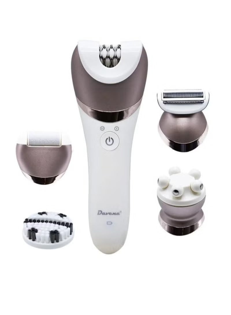 Davena 5-in-1 Women's Hair Removal Device USB Rechargeable – Multi-Head Grooming Tool for Face, Underarms, Legs & Sensitive Areas - Image 2