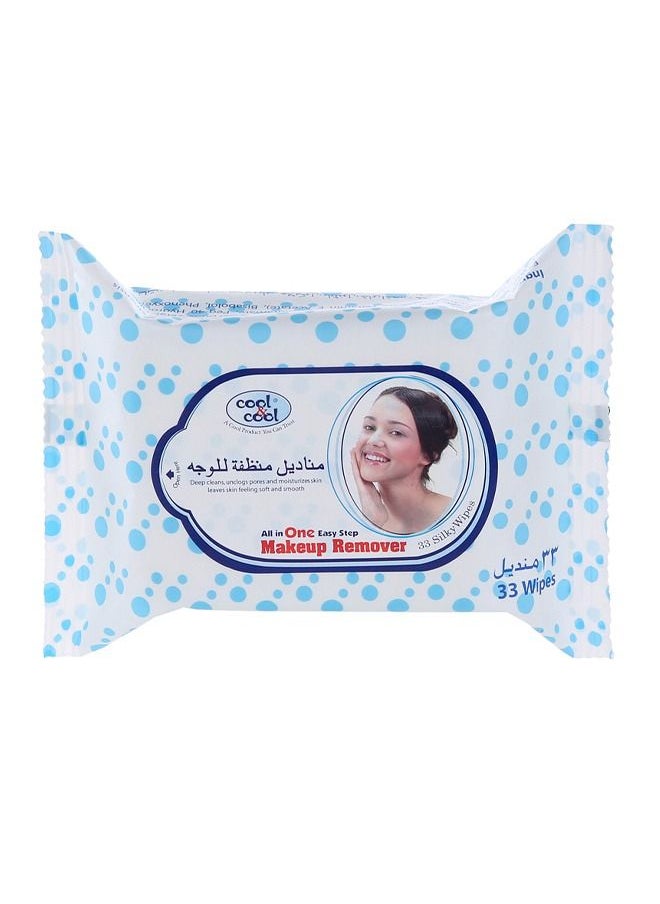 Cool & Cool - Makeup Remover Facial Cleansing Wipes - 33 Wipes - Image 1