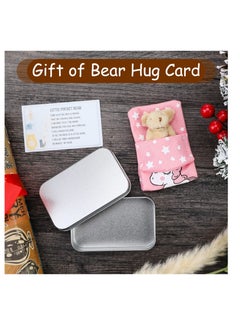 Excefore A Little Pocket Bear in a Tin Box, Hug Teddy Bear, Mini Animal Pocket Hug Bear, Fuzzy Mini Teddy Bears, for Valentines, Graduation, Birthday, Wedding (Brown)  - Image 3