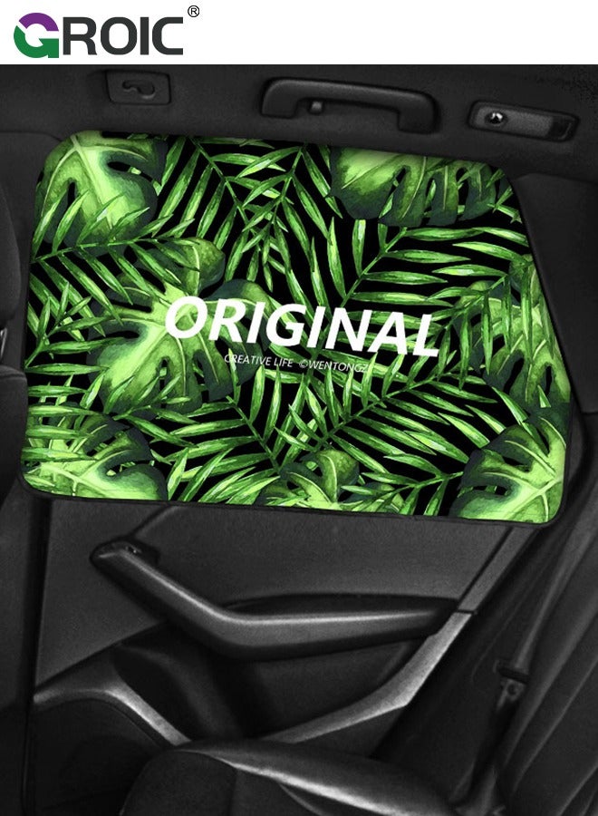 GROIC 2 Pcs Car Side Window Sun Shades, Magnetic Car Sun Shade Curtain for Side Window, Sunshade Protector Protects from Sun Glare Heat Blocks UV Rays Glare Car Interior for Side Window - Image 2