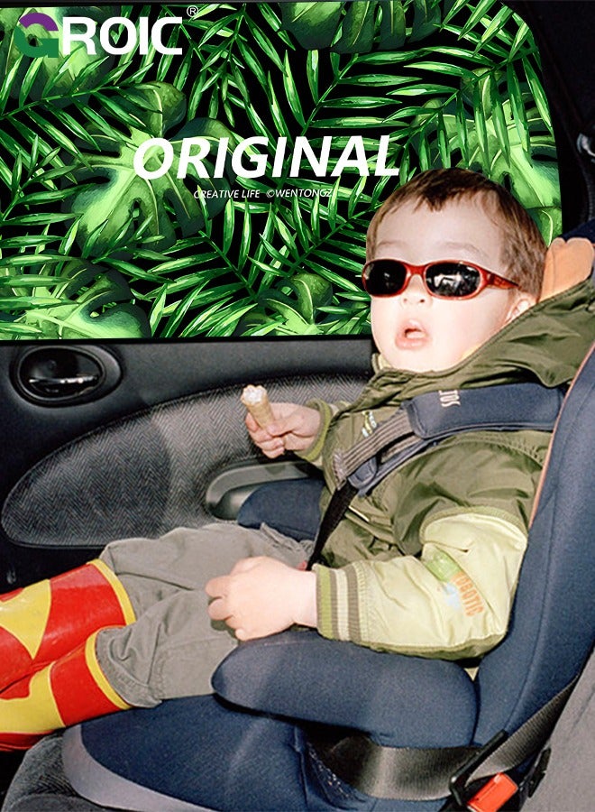 GROIC 2 Pcs Car Side Window Sun Shades, Magnetic Car Sun Shade Curtain for Side Window, Sunshade Protector Protects from Sun Glare Heat Blocks UV Rays Glare Car Interior for Side Window - Image 5