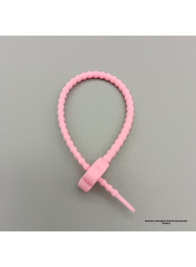 إسكدنيا Flower Star Silicone Cable Tie Data Cable Storage Arrangement Winding Wire Jewelry Pendant Multi-purpose Color Lanyard-Color:210mm Flowers (maca Powder) - Image 1