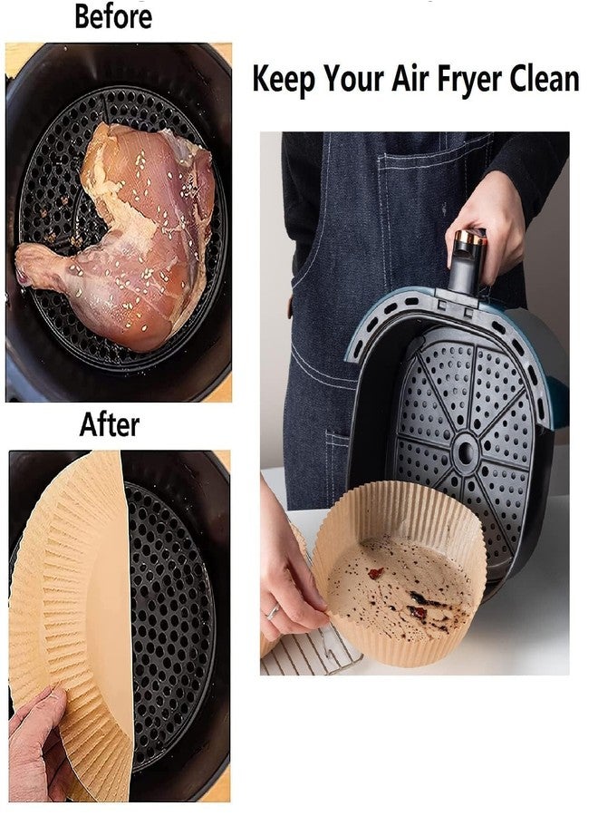 Dustex Air Fryer Disposable Standard Paper Liners: 100Pcs Oil Proof Parchment Sheets, Airfryer Paper Basket Bowl Liner for Baking Cooking Food (Round) (Round) - Image 3